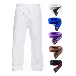 Calça de Kimono Jiu Jitsu Branca Rip Stop + Faixa Xgear