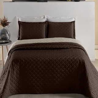 Kit Cobre leito Realeza Cama Queen Colcha Dupla Face 3 Peças Cores