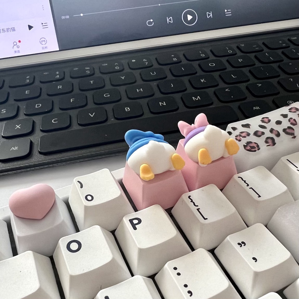 Teclado Mecânico De Pato Bonitinho Keycap Cross Axis