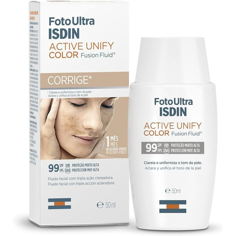 Fluido Facial Clareador Isdin FotoUltra Active Unify Color Fps 99 (50ml)