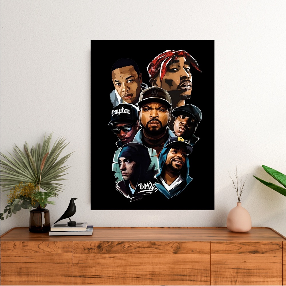 Quadro Decorativo Hip Hop Rapper 3 - Decoração Sala Quarto Casa ...