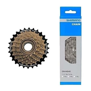 Kit Cambios Shimano Altus Catraca 7 Vel. Com Corrente Hg40
