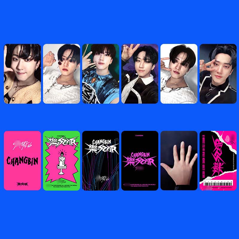 6-8 Pçs/set Straykids ROCK STAR SKZ HOP Photocards BANGCHAN