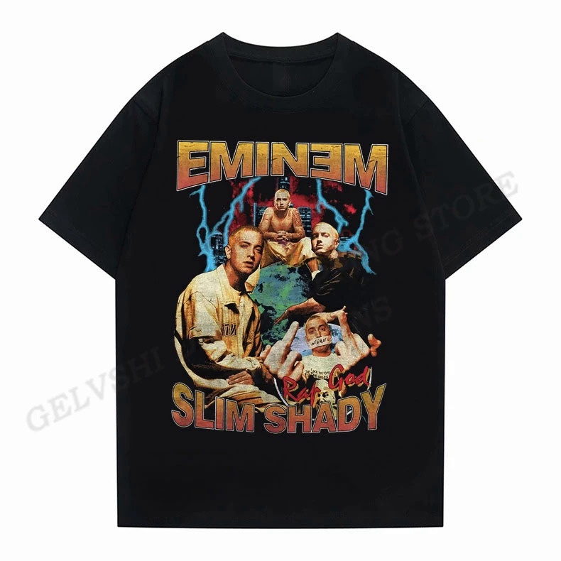 Eminem T Shirt Homens Mulheres Moda T-shirts Algodão Tshirt Rapper Tops T-shirt dos homens Crianças Hip Hop Tops Tees Música Rock Tshirt Menino