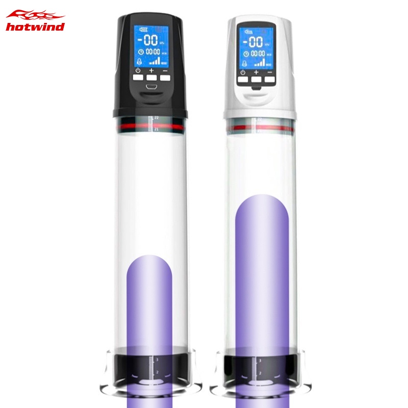 HW Bomba Elétrica Automática Para Pênis LCD Homens A Vácuo Masturbador Masculino Ampliação Brinquedos Sexy