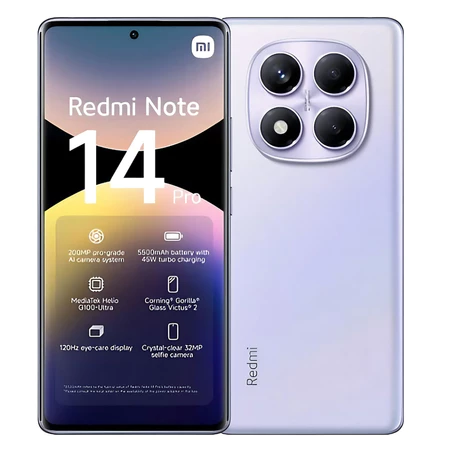 Smartphone Xiaomi Redmi Note 14 Pro 4G 256gb 512gb Versão Global Original (COM CAPINHA E PELÍCULA)