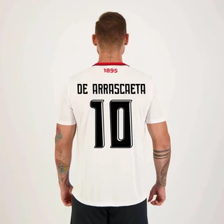 Camisa Flamengo De Arrascaeta 10 Wit Branca