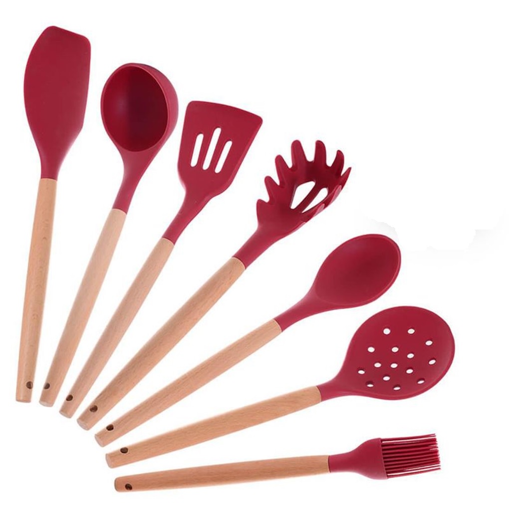 ABOOFAN Garfo De Silicone Para Servir Comida 2 Peças Garfo Grande De  Silicone Colher De Servidor Utensílios Domésticos Kit Turnicate Utensílios  De