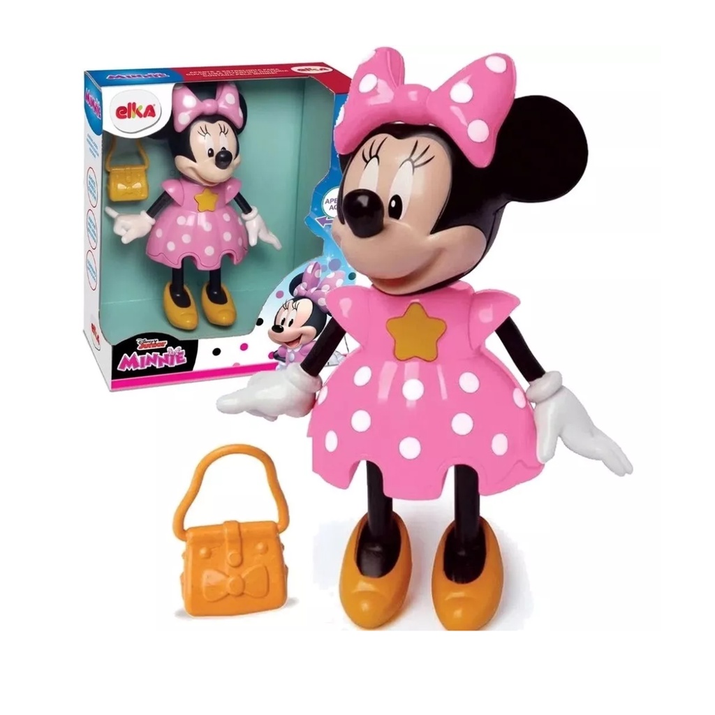 Boneca Minnie Conta Histórias Rosa Disney Elka com Som – Brinquedo ...