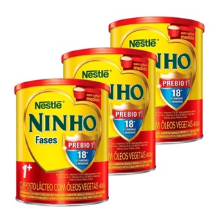 Leite Em Po Ninho 1+ 400g - Kit com 3 Unidades