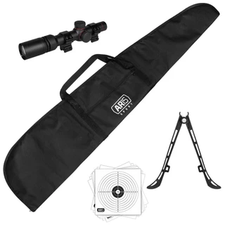 Kit Atirador Esportivo Bipé Dobrável + Capa Carabina 120cm + Luneta T-Eagle 1.5-5x20mm SFP