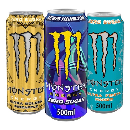 Kit 3 Latas Energetico Monster Importado Sabores Exclusivos
