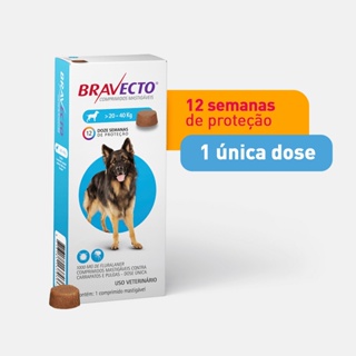 Bravecto Comprimido Cães 20 A 40kg Antipulga E Carrapato