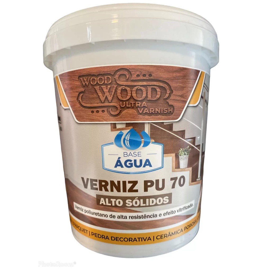 Verniz Para Madeira Á Base Àgua PU 70 Wood Wood Maior Brilho E ...