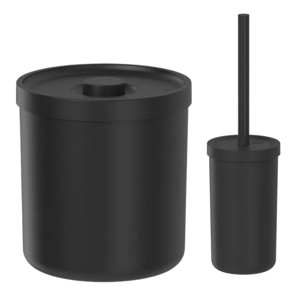 Kit Lixeira De Banheiro 6 Litros + Escova Sanitária Bold Ou