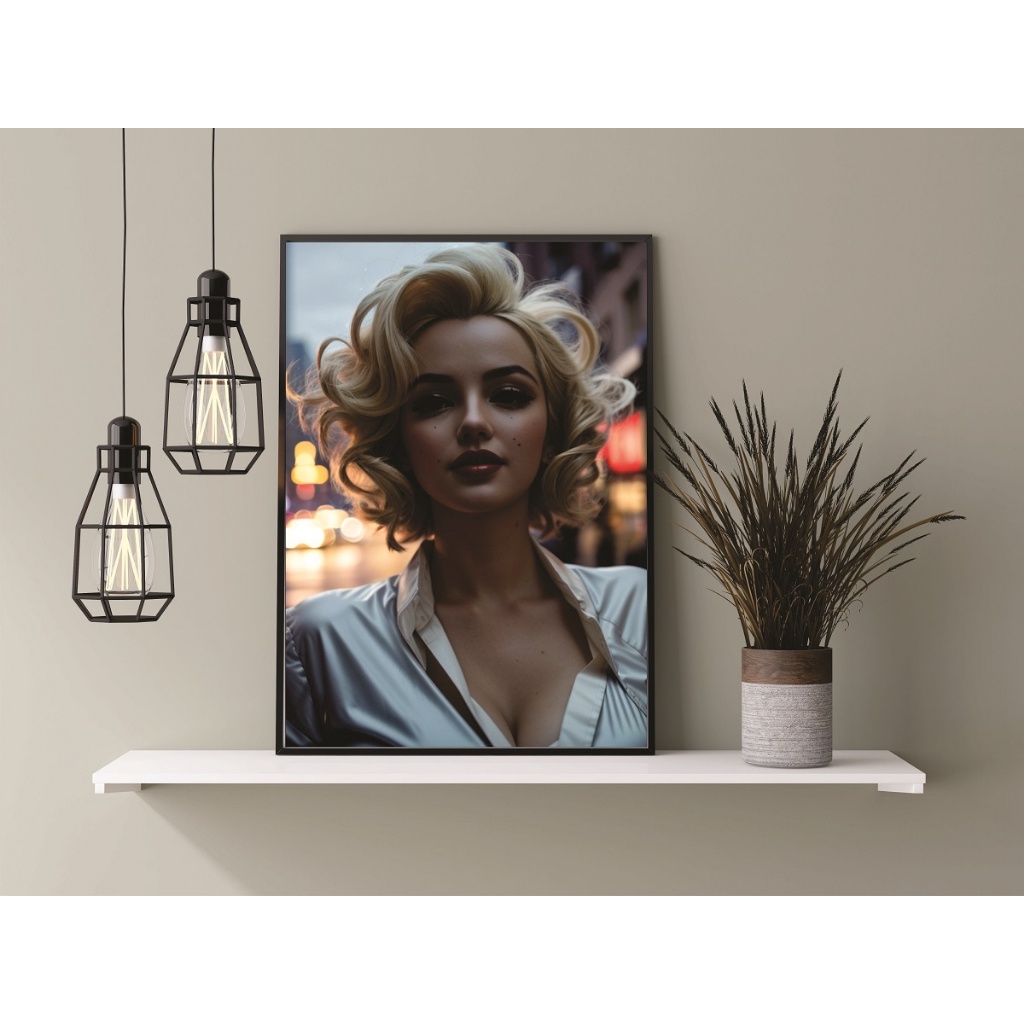 quadro decorativo 1 peça marilyn monroe cores decoração sala quarto ...