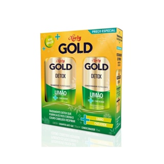 Kit Shampoo Anti Sal 275ml + Condicionador 175ml Niely Gold Detox