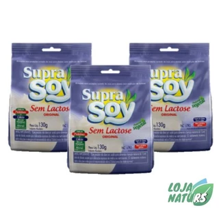 KIT 3 Suprasoy Sem Lactose Sem Glúten Original Sachê 130g - Supra Soy