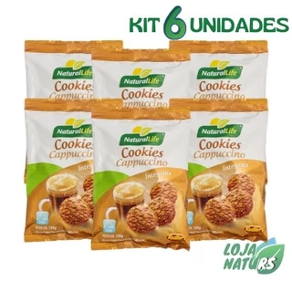 KIT 6 Unidades de Cookies Integral 180g - Natural Life