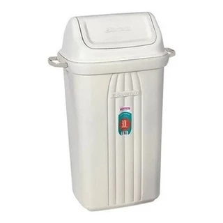 Lixeira Plástica C/ Tampa Basculante Sanremo Casablanca 30l
