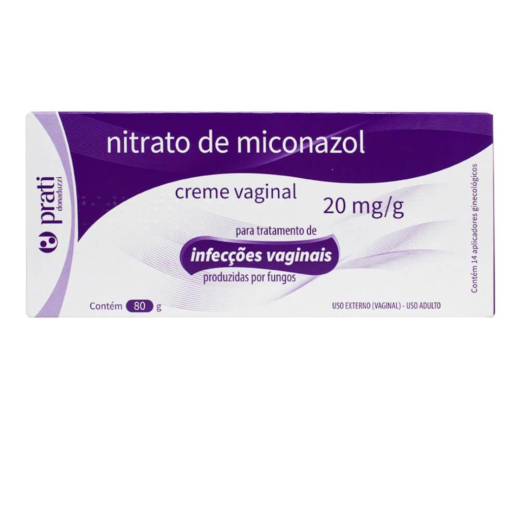 Nitrato de Miconazol 20mg/g 80g Contem 14 Aplicadores Ginecologicos