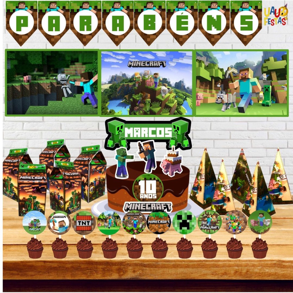 Papercraft Tree (Mini)  Decorações de festa minecraft, Modelos de minecraft,  Minecraft png