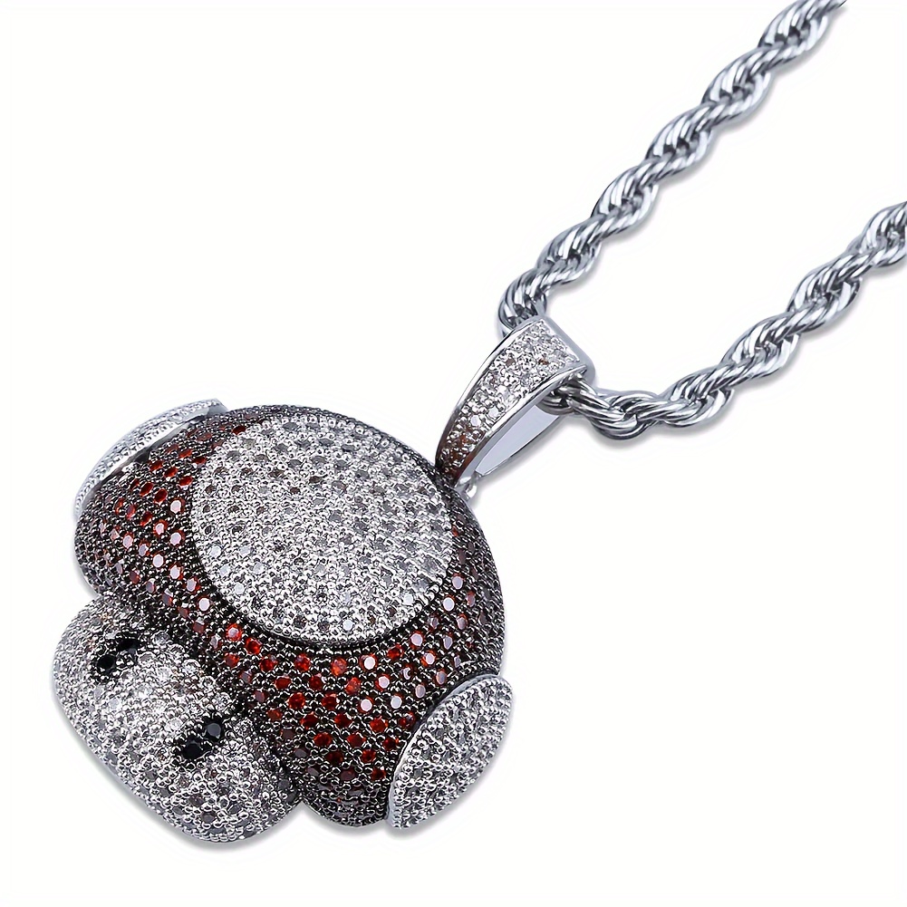 Moda Design Criativo Cogumelo De Gelo Fofo Colar Pingente Acessórios De Pescoço Masculino Presente