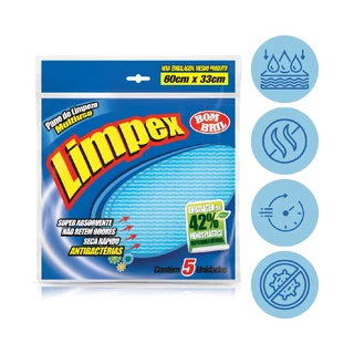 Pano Flanela Limpeza Seca Rapido Multiuso Limpex Bombril