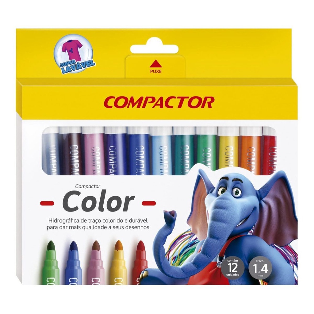 HIDROGRAFICA COMPACTOR COLOR C/12 | Shopee Brasil
