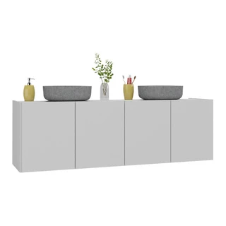 Gabinete de Banheiro 123,5cm Suspenso 4 Portas Multimóveis MP5047
