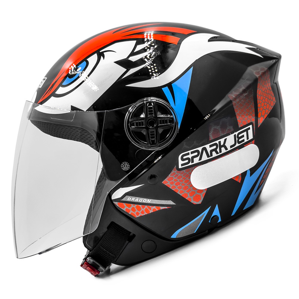 Capacete Aberto Ebf Spark Jet Dragon Feminino / Masculino Cor