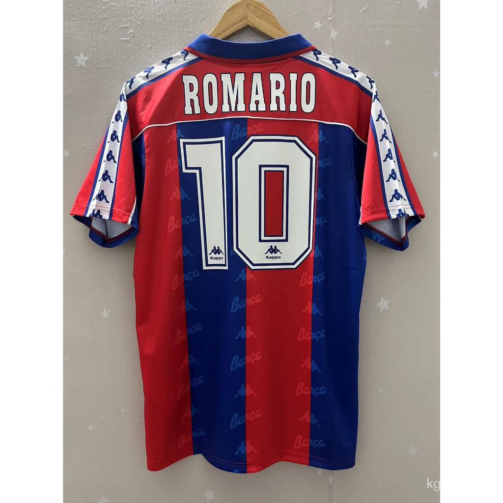 93-94 BARCELONA ROMARIO Retro Futebol Jersey Custom T-shirt de Alta Qualidade