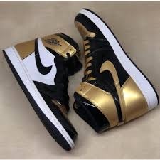 Tênis Bota Botinha Air Jordan 1 Basquete Dourado Masculino feminino