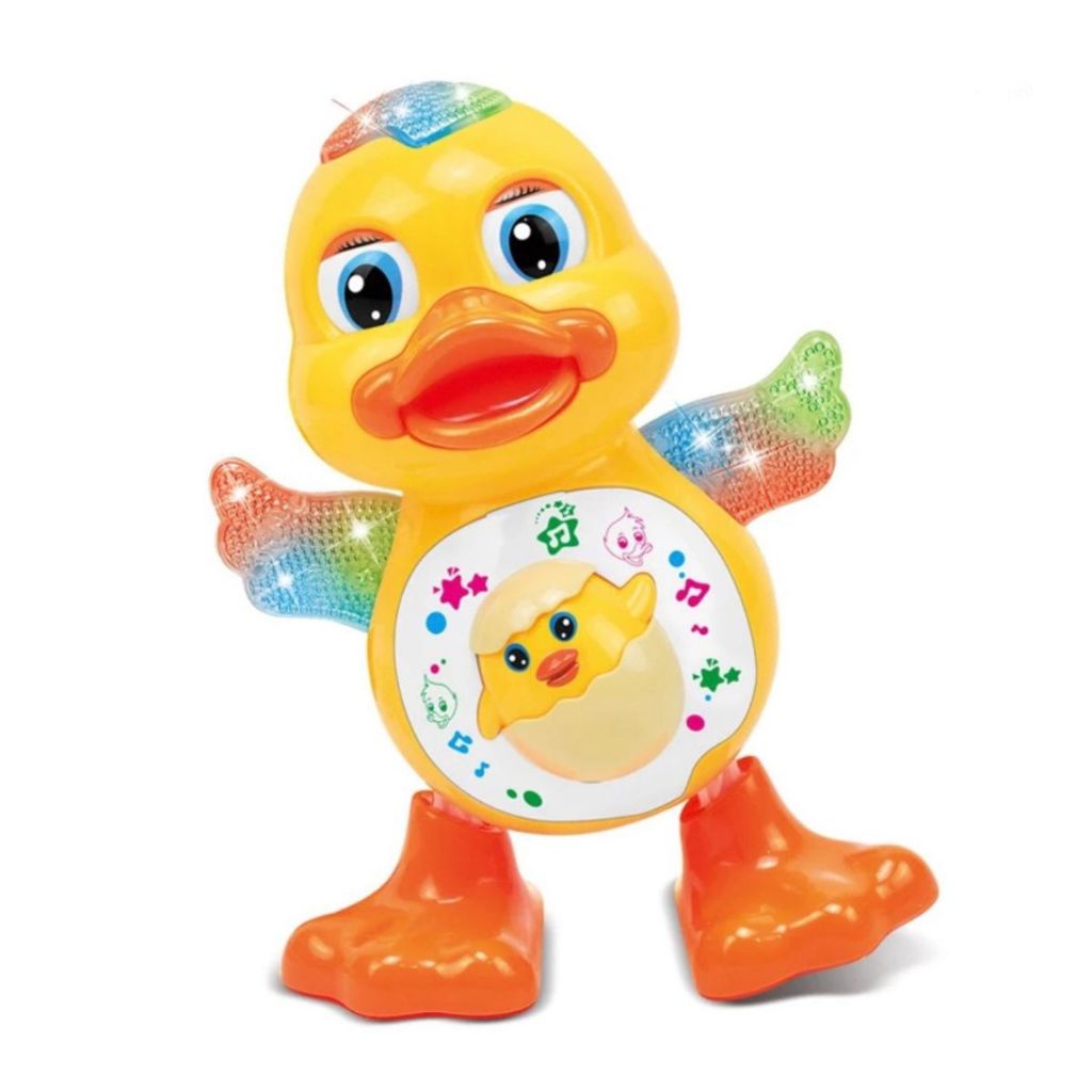 Brinquedo Patinho Pato Bichinho Dançarino Com Som Luz Infantil