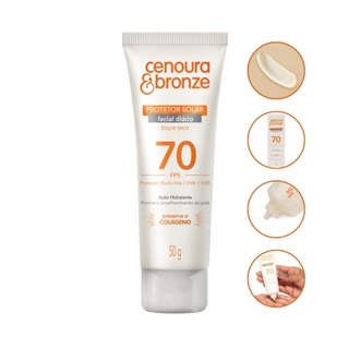 Protetor Solar Facial Diário Cenoura & Bronze Fps70 50g