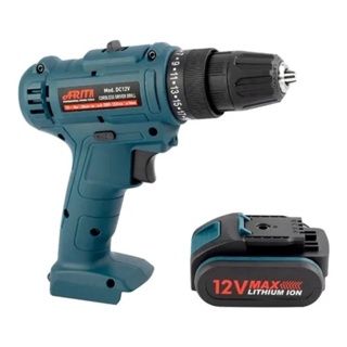 Furadeira Sem Fio De 10mm Arita Dc12v Azul E Preta 110v/220v