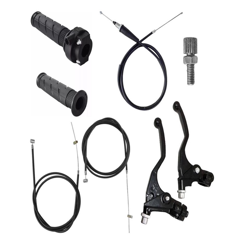 Kit Cabo Freio Manopla Acelerador Manetes Mobilete Bikelete