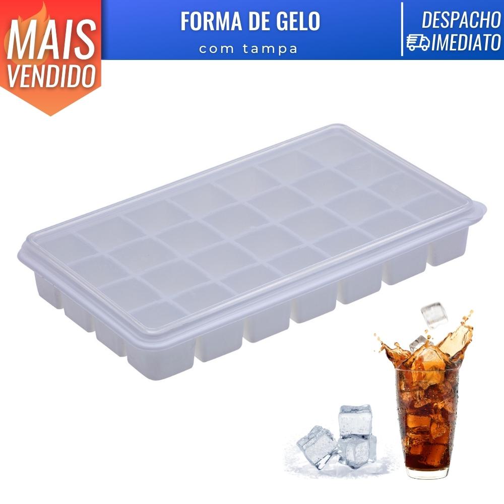 Forma De Gelo Com Tampa Big Plus Cubos Grande Paramount