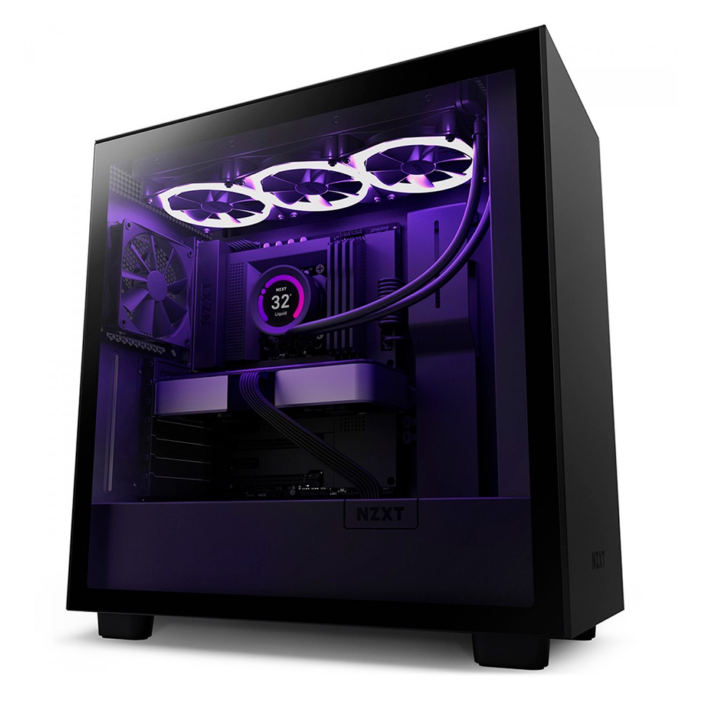 Gabinete Gamer NZXT H7 Vidro Temperado Com Fans Mid Tower ATX Preto - CM-H71BB-01