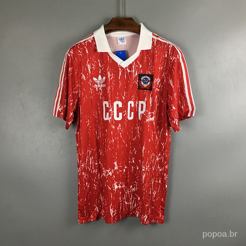 Retro 1990 União Soviética Casa Futebol Camisa Uniformes VQ5O