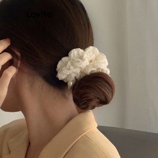 Lovito Laços De Cabelo Casuais Com Pérolas Lisas Para Mulheres LFA10043