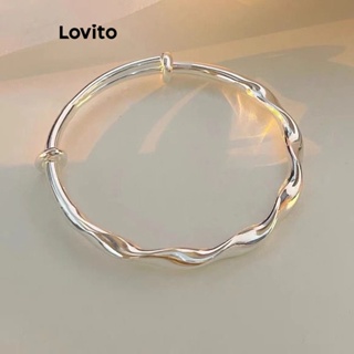 Lovito Pulseira Casual Simples Twist Mobius Wave Para Mulheres LFA10658