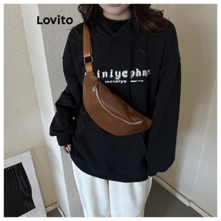 Lovito Bolsa De Ombro Pequena Casual Com Zíper Liso Para Mulheres LFA10064