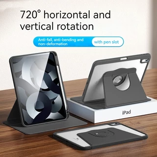 Estojo De Rotação 360 Para iPad Pro11 Air 5 4 10o 9o 8o 7o Gen 10,2 10,5 9,7 Mini Acrílico Transparente PU Couro Com Porta-Caneta