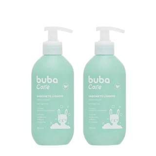 Kit 2 Sabonetes Líquidos 250ml Da Cabeça Aos Pés Vegano Buba Care
