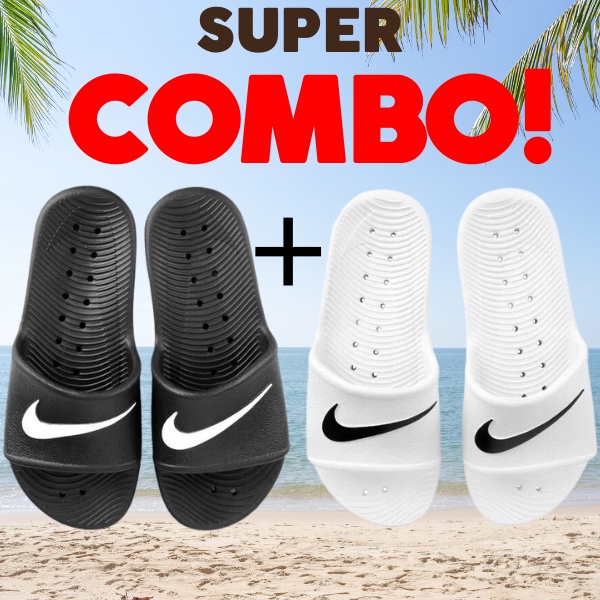 Kit Com Dois Pares Slide NK Masculino Adulto Respirável