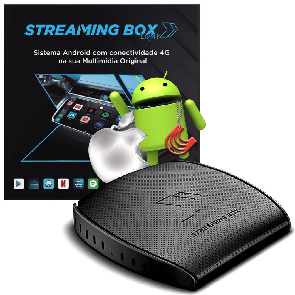Streaming Box Light 4gb RAM 64gb Faaftech Wifi 4G GPS TV para Central Multimidia CarPlay AndroidAuto