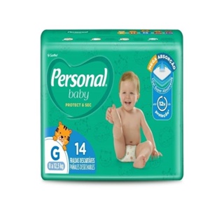 Fralda Descartável Personal Soft & Protect Jumbinho Tamanho G - 12 Pacotes com 14 Fraldas - Total 168 Tiras