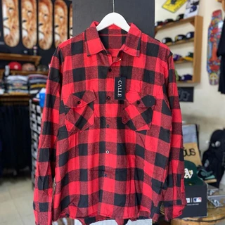Camisa Xadrez Flanelada Manga Longa Vermelha