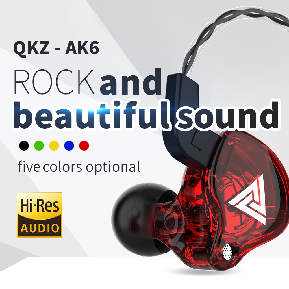 Fones De Ouvido Esportivos Originais QKZ AK6 Com Microfone De Música HiFi